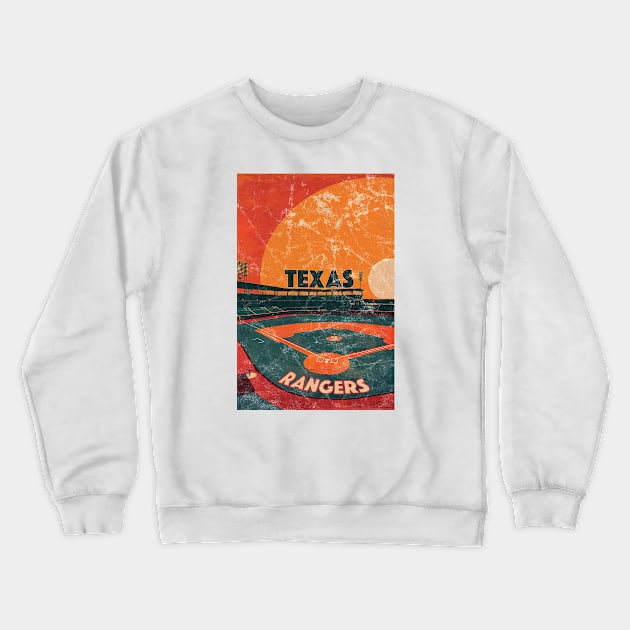 Midcentury Texas Rangers Stadium Crewneck Sweatshirt by Rad Love